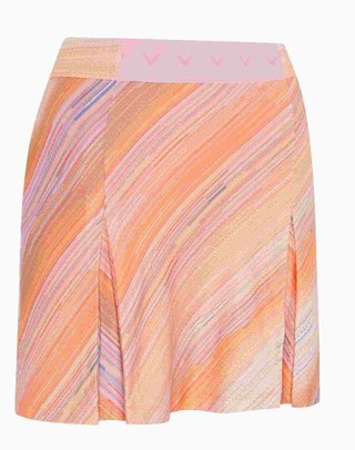 Callaway Striped Pleated 17" spódnica golfowa, papaya