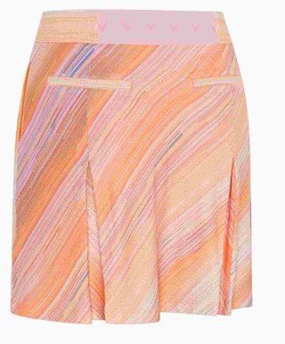 Callaway Striped Pleated 17" spódnica golfowa, papaya
