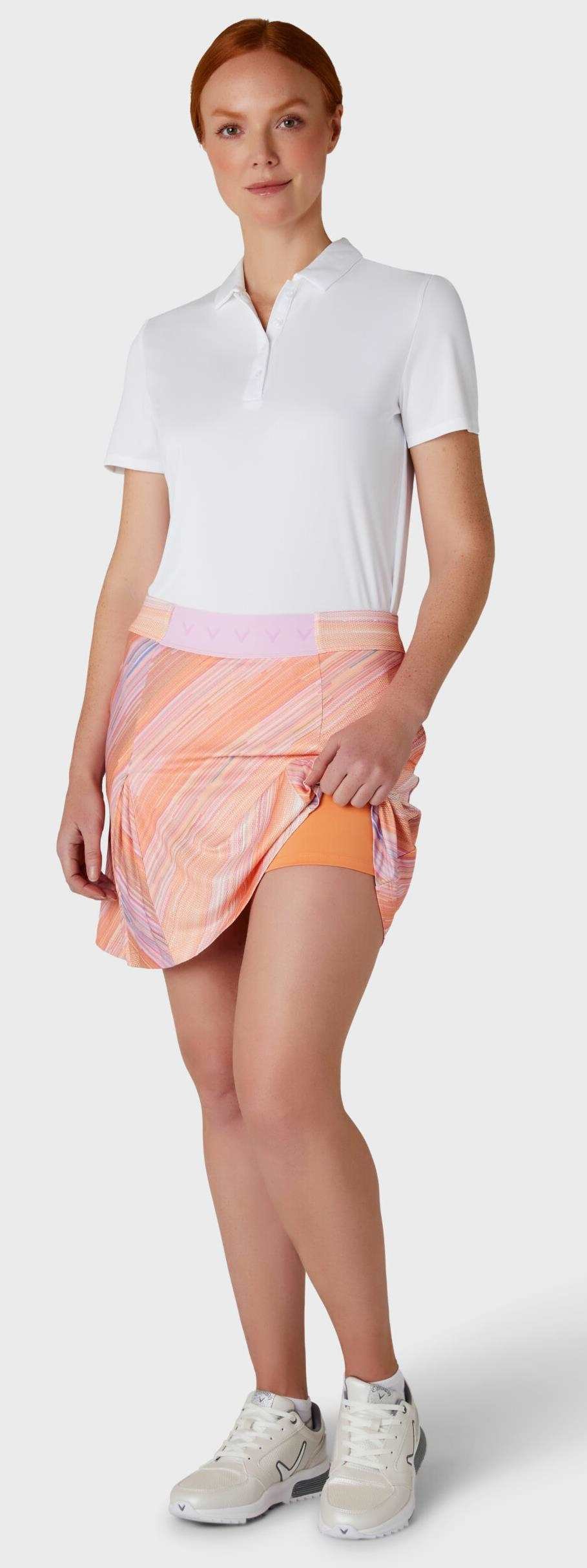Callaway Striped Pleated 17" spódnica golfowa, papaya