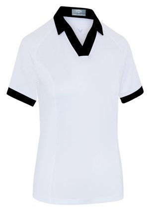 Callaway Short Sleeve Colorblock damskie polo, biało/czarne