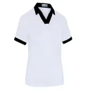 Callaway Short Sleeve Colorblock damskie polo, biało/czarne