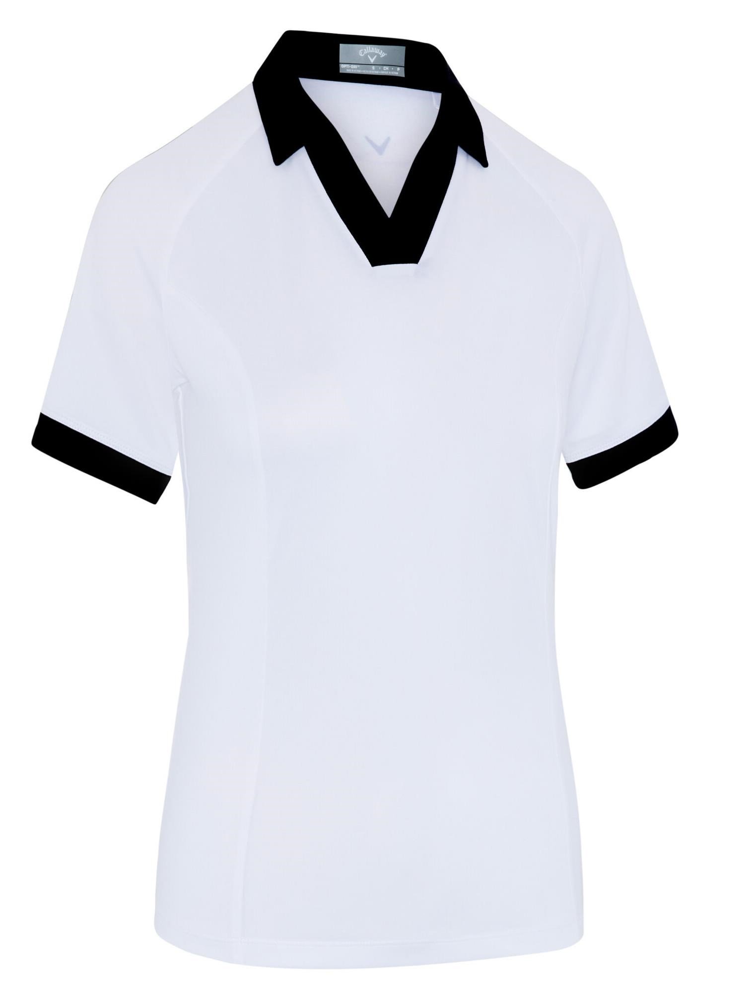 Callaway Short Sleeve Colorblock damskie polo, biało/czarne