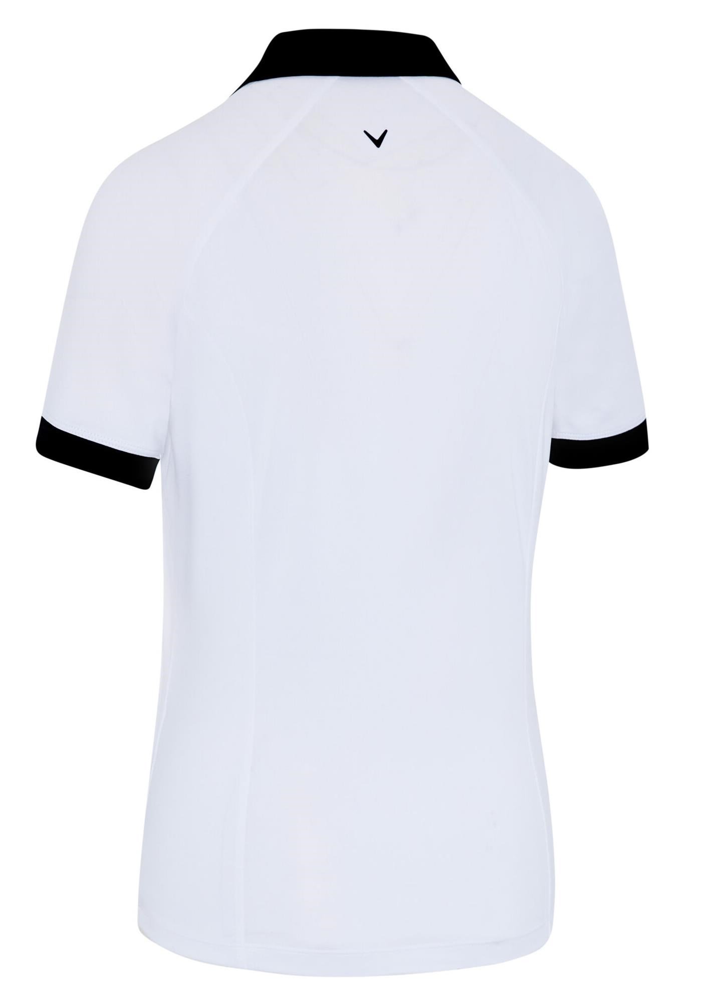 Callaway Short Sleeve Colorblock damskie polo, biało/czarne