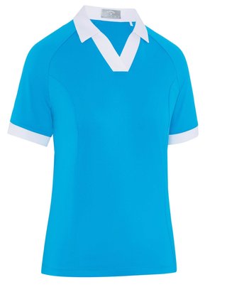 Callaway Short Sleeve Colorblock damskie polo, niebieskie
