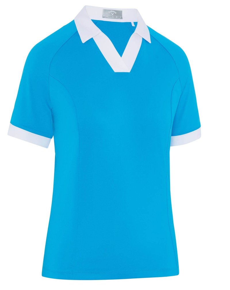 Callaway Short Sleeve Colorblock damskie polo, niebieskie