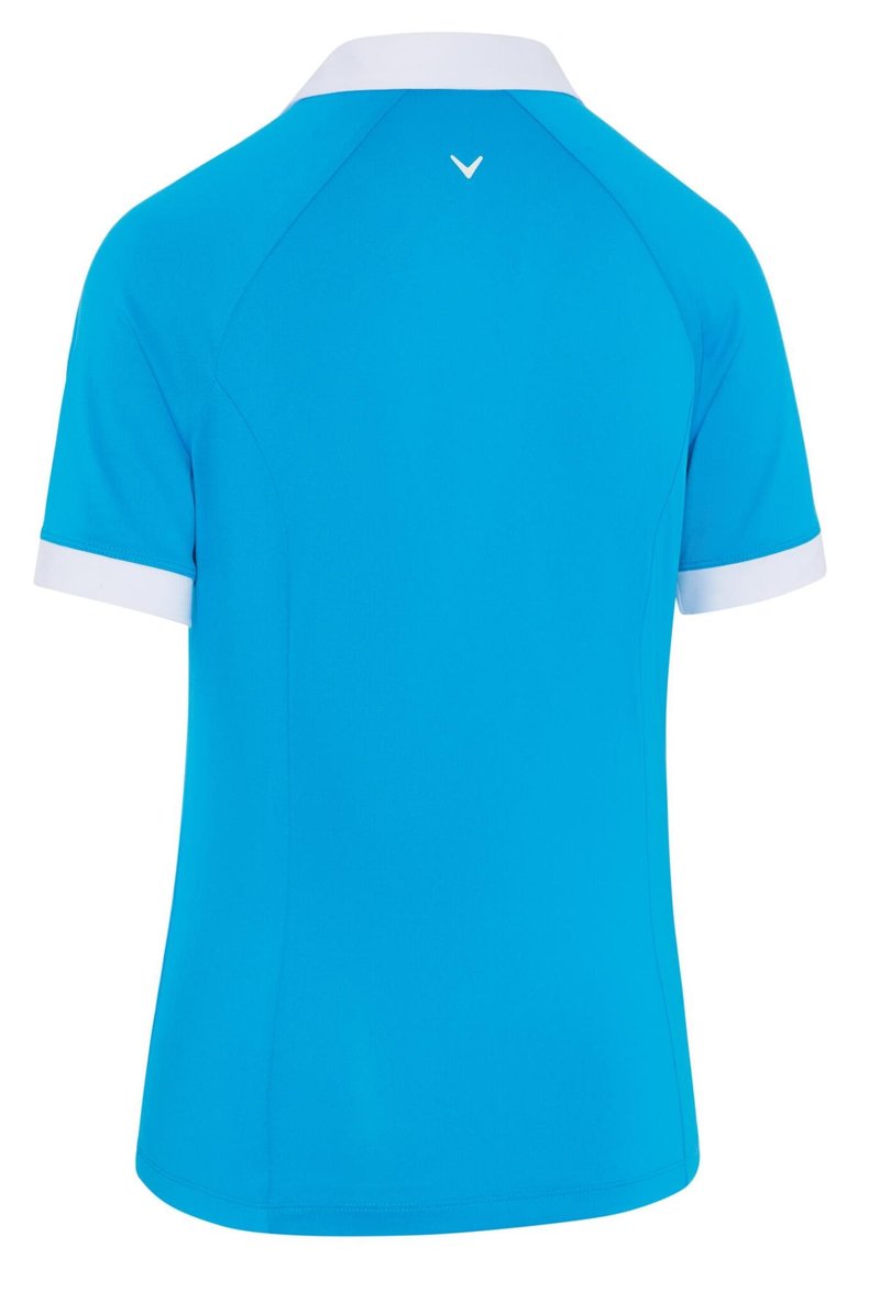 Callaway Short Sleeve Colorblock damskie polo, niebieskie