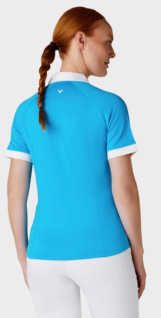 Callaway Short Sleeve Colorblock damskie polo, niebieskie
