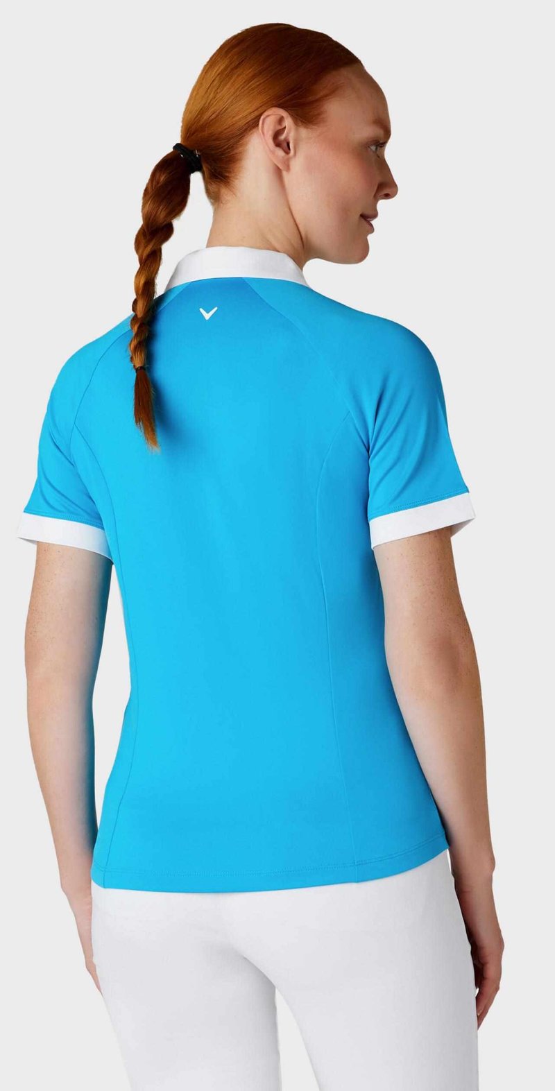 Callaway Short Sleeve Colorblock damskie polo, niebieskie