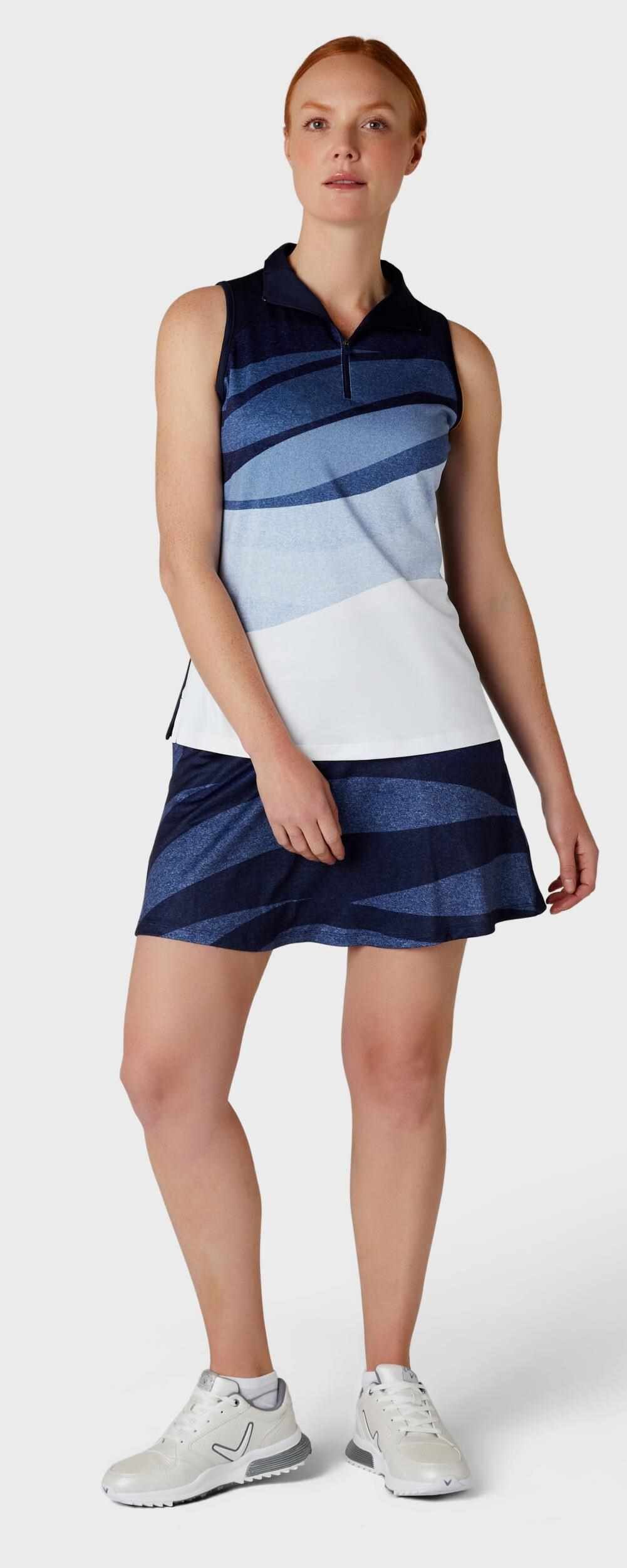 Callaway Gradient Wave Sleeveless damskie polo, granatowe