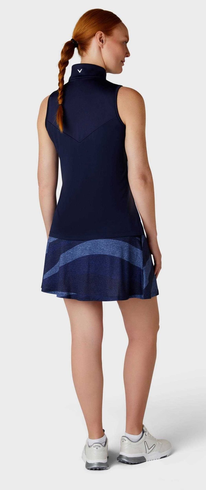 Callaway Gradient Wave Sleeveless damskie polo, granatowe