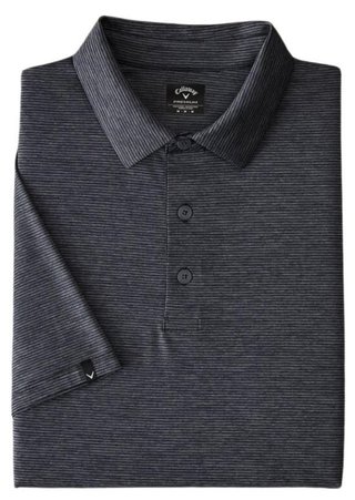 Callaway Premium Fine Line męskie polo, ebony heather