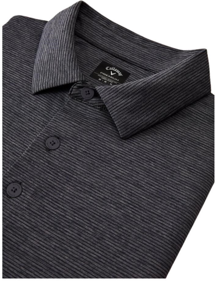 Callaway Premium Fine Line męskie polo, ebony heather