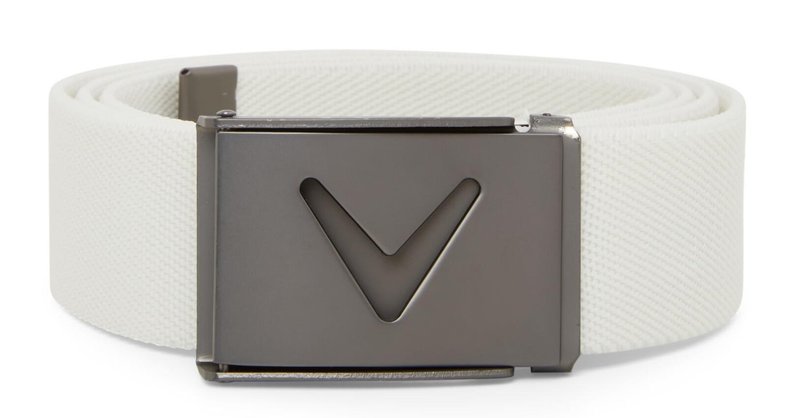 Callaway V-Logo Web pasek męski, biały