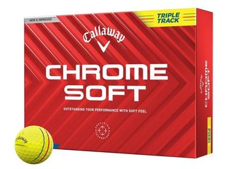 Callaway Chrome Soft Triple Track piłki golfowe, żółte