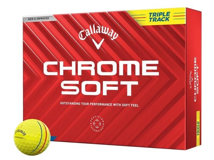 Callaway Chrome Soft Triple Track piłki golfowe, żółte