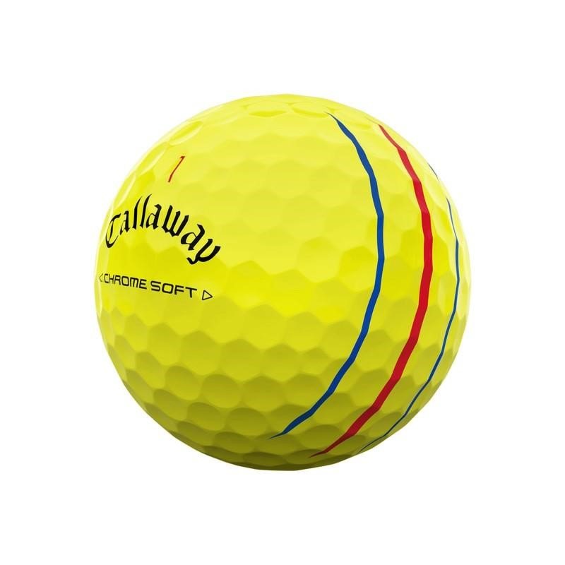 Callaway Chrome Soft Triple Track piłki golfowe, żółte