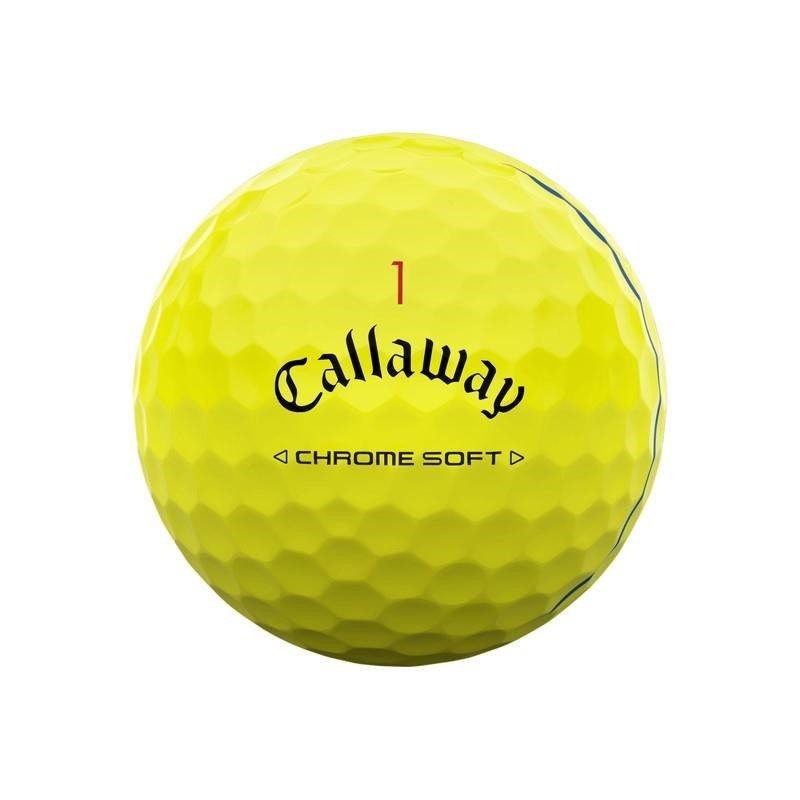 Callaway Chrome Soft Triple Track piłki golfowe, żółte