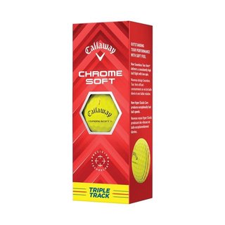 Callaway Chrome Soft Triple Track piłki golfowe, żółte