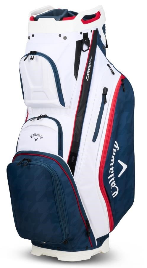 Callaway ORG 14 cart bag, biało/niebiesko/houndstooth/czerwony