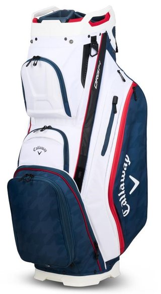 Callaway ORG 14 cart bag, biało/niebiesko/houndstooth/czerwony