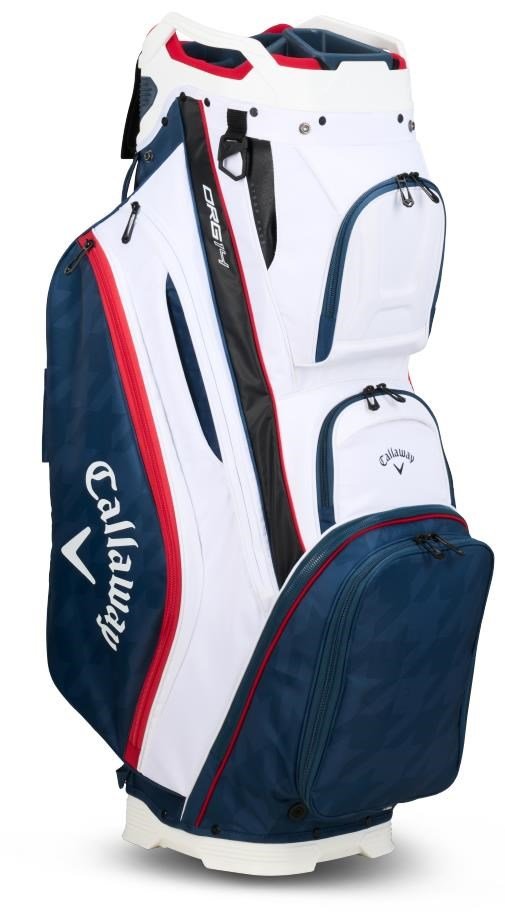 Callaway ORG 14 cart bag, biało/niebiesko/houndstooth/czerwony