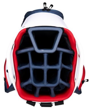 Callaway ORG 14 cart bag, biało/niebiesko/houndstooth/czerwony