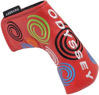 Odyssey Tour Swirl Blade putter headcover, czerwony