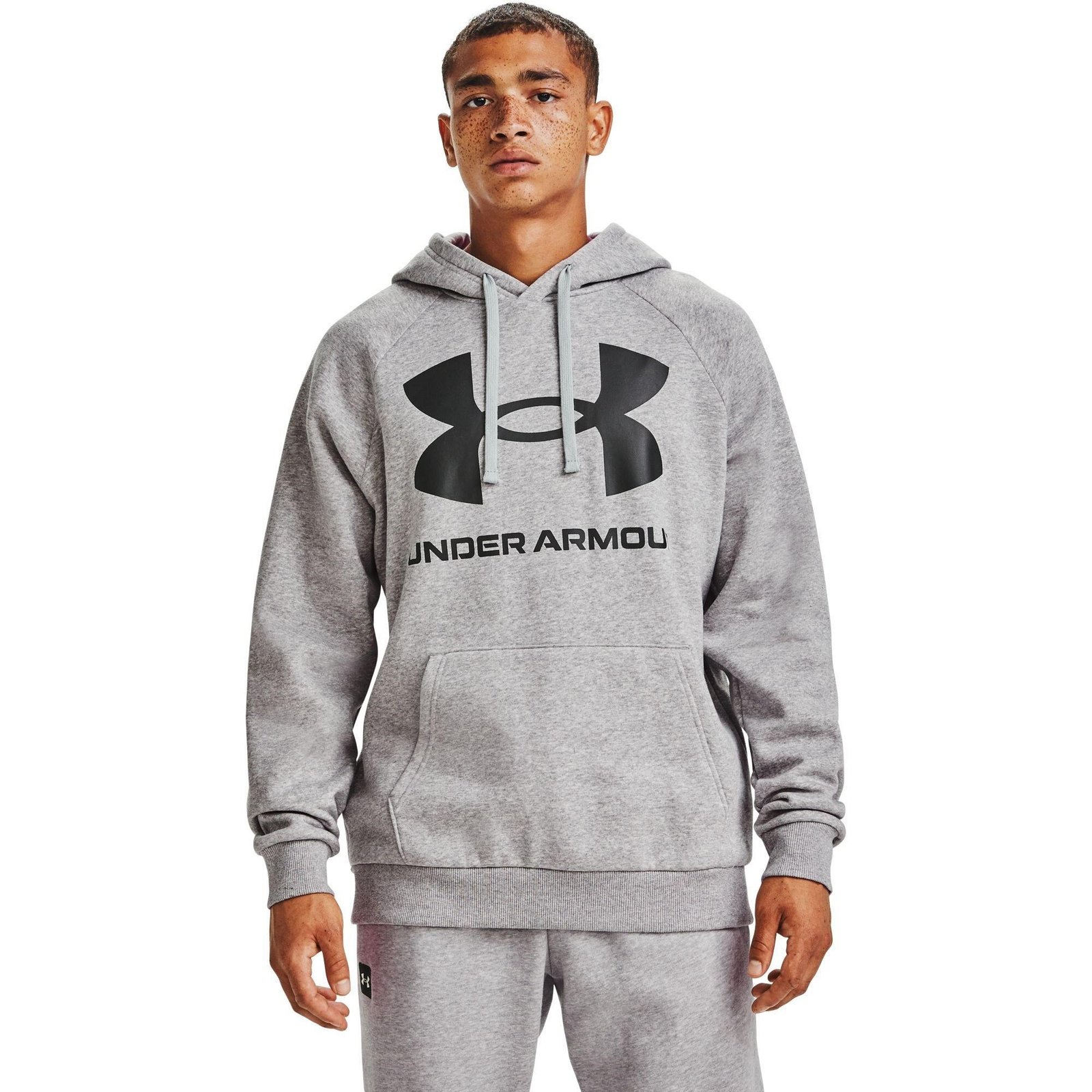 Under Armour Rival Fleece Big Logo Hoodie męska bluza, szara