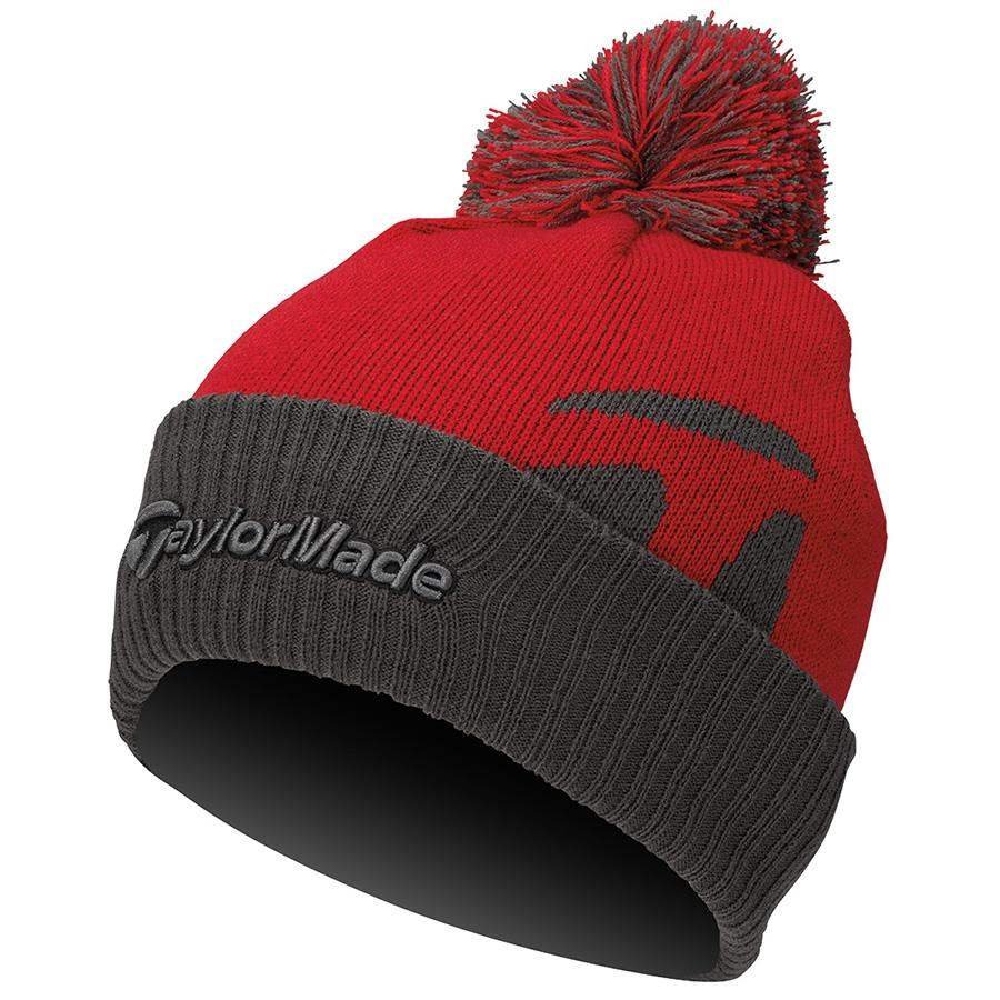 TaylorMade Bobble Beanie męska czapka zimowa, czerwona