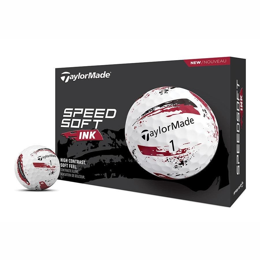 TaylorMade SpeedSoft Ink piłki golfowe, czerwone