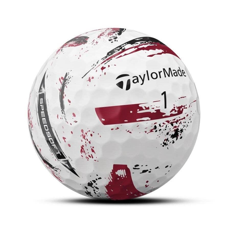 TaylorMade SpeedSoft Ink piłki golfowe, czerwone