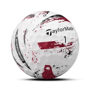 TaylorMade SpeedSoft Ink piłki golfowe, czerwone