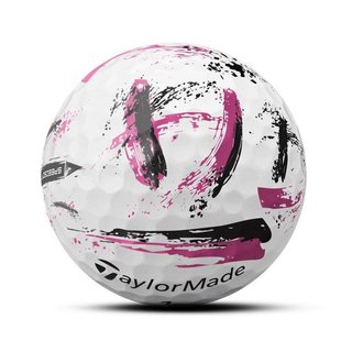 TaylorMade SpeedSoft Ink piłki golfowe, biało/różowe