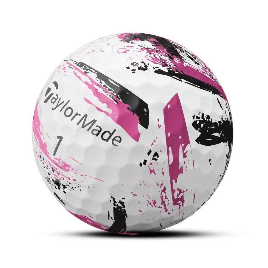 TaylorMade SpeedSoft Ink piłki golfowe, biało/różowe