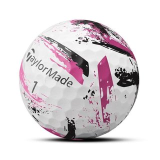 TaylorMade SpeedSoft Ink piłki golfowe, biało/różowe