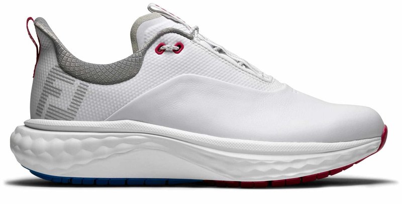 FootJoy Quantum damskie buty golfowe, biało/niebiesko/różowe