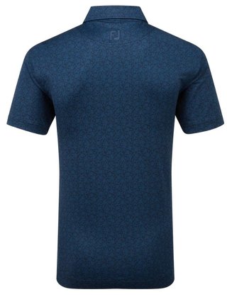 FootJoy Painted Floral Lisle męskie polo, granatowe