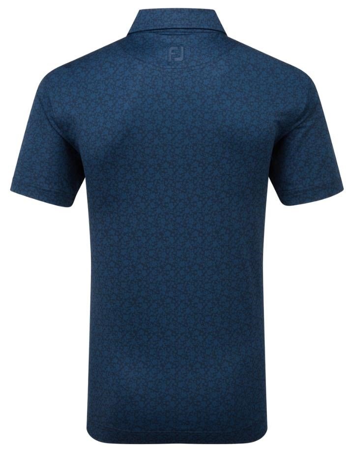 FootJoy Painted Floral Lisle męskie polo, granatowe