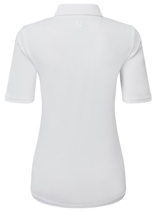 FootJoy 1/2 Sleeve Solid Pique damskie polo, białe