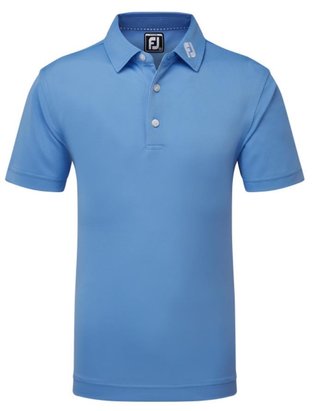 Footjoy Stretch Pique Solid dziecięce polo, niebieskie