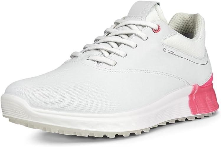 Ecco S-Three damskie buty golfowe, biało/różowe