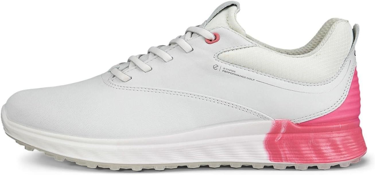 Ecco S-Three damskie buty golfowe, biało/różowe