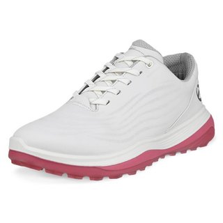 Ecco LT1 Waterproof damskie buty golfowe, biało/różowe