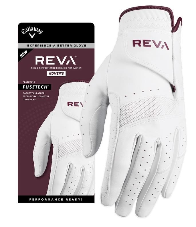 Callaway Reva damska rękawiczka golfowa, white/eggplant