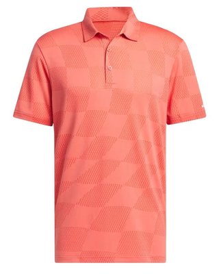 Adidas Textured męskie polo, preloved scarlet