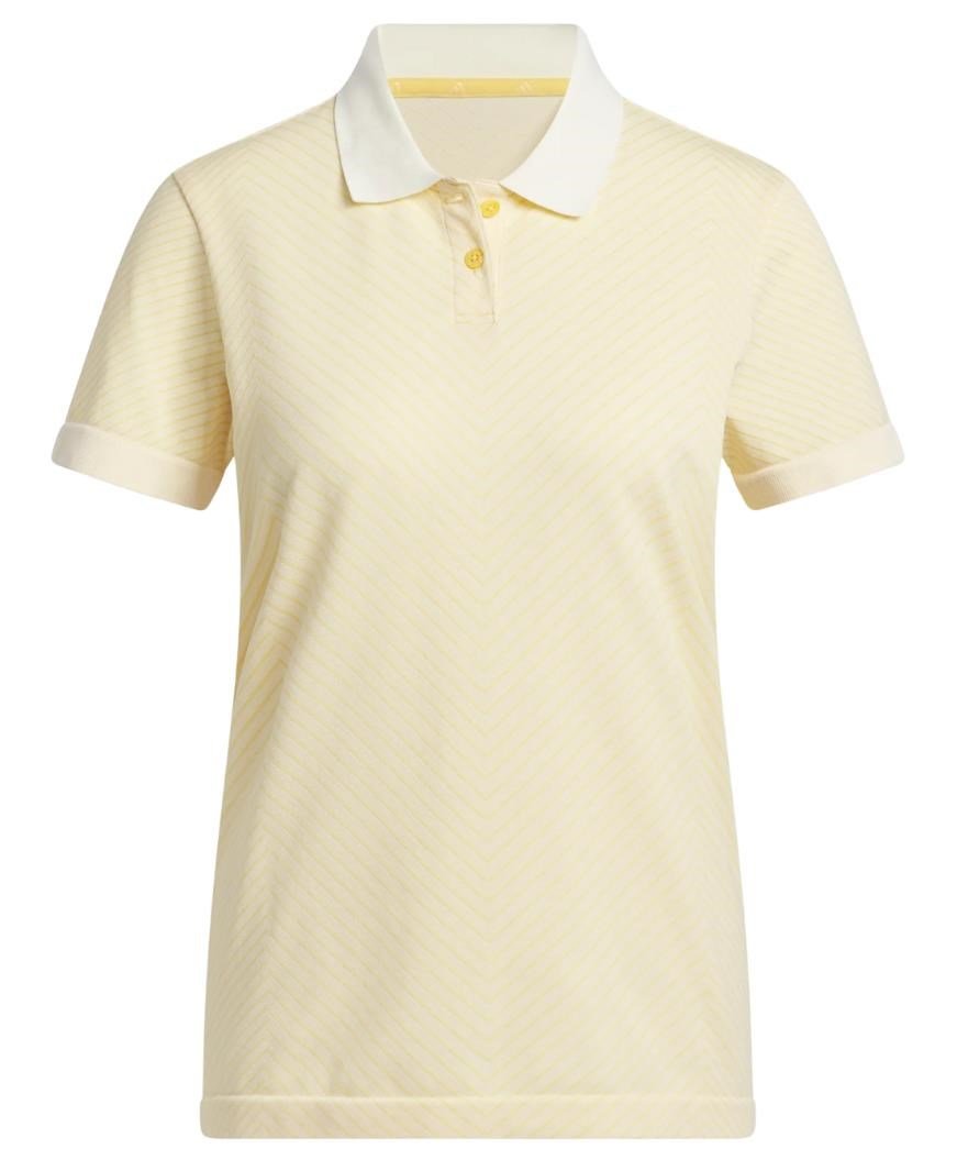 Adidas Ultimate365 Tour PrimeKnit damskie polo, żółte