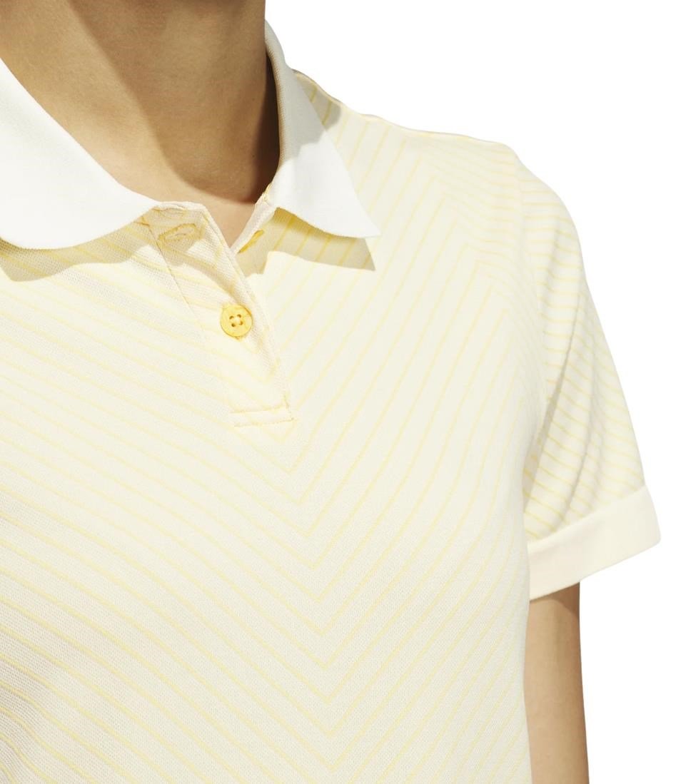 Adidas Ultimate365 Tour PrimeKnit damskie polo, żółte