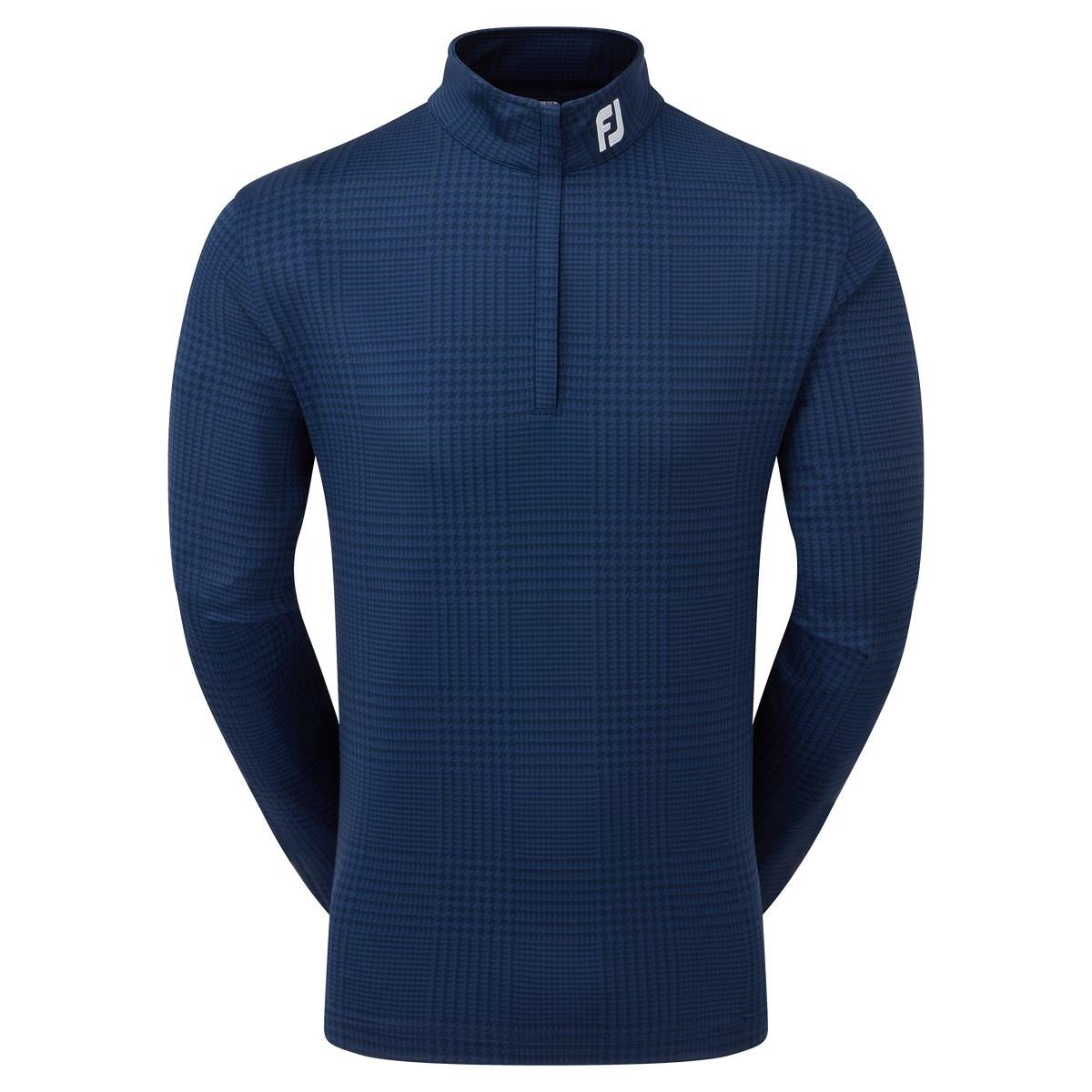 FootJoy Glen Plaid Print Chill-Out męska bluza, granatowa