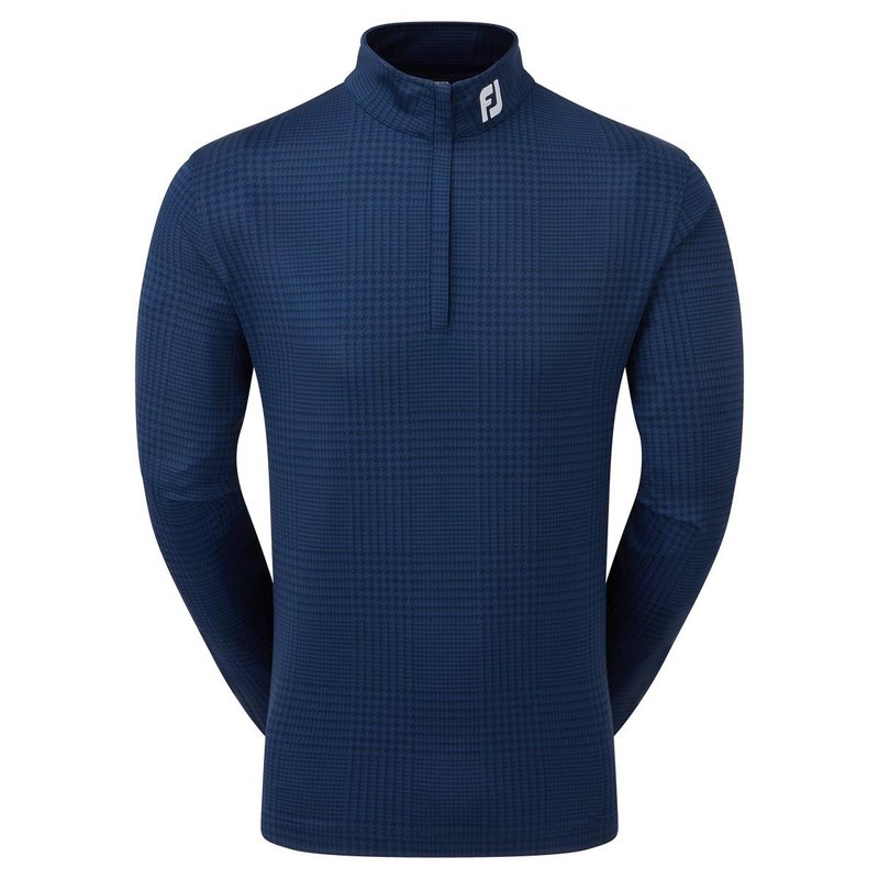 FootJoy Glen Plaid Print Chill-Out męska bluza, granatowa