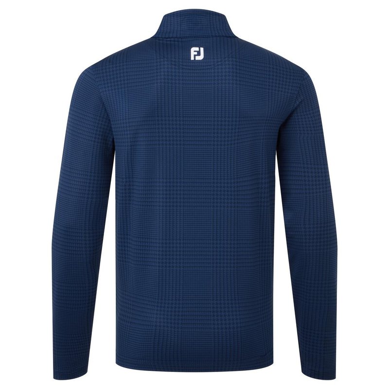 FootJoy Glen Plaid Print Chill-Out męska bluza, granatowa